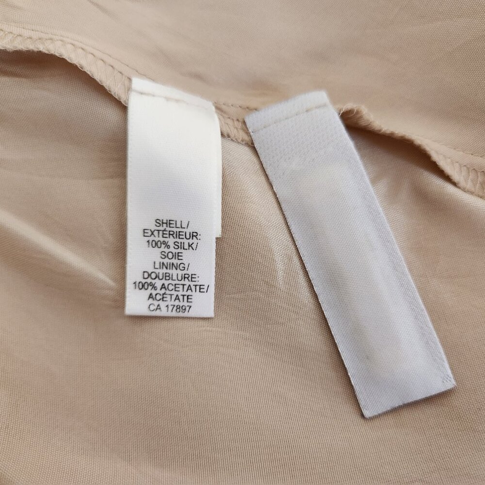 BANANA REPUBLIC WOMENS SKIRT SZ 2 GOLD TONE SILK  HALF CIRCLE - Picture 7 of 10